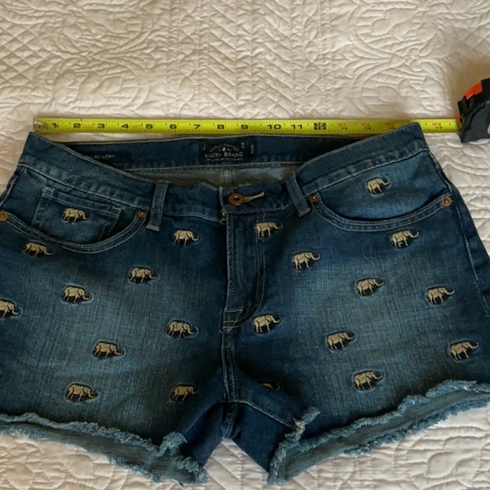 Lucky Brand Blue Jean Shorts with Distressed Hem